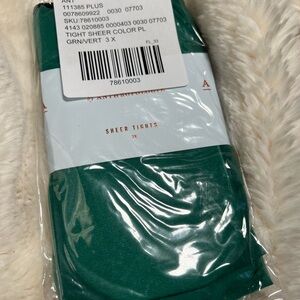 BOGO Anthropologie Green Sheer Tights Sz 3X